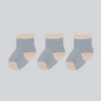 Calcetines Casuales para Bebé 100% Algodón - Diseño Clásico a Rayas, Tejido Antideslizante, Secado Rápido, Transpirables, Marca MU