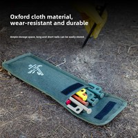 Grand sac de rangement pour piquets de tente en tissu Oxford vert olive avec cordon de serrage, organisateur portable multi-tailles pour accessoires de camping