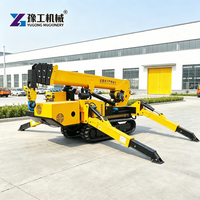 Mini-grue sur chenilles de 5 tonnes avec chenilles robustes pour le levage d'équipements sur sites miniers