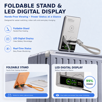 Batterie externe magnétique sans fil 5000mAh 10000mAh, chargeur portable, charge rapide 22.5W, batterie externe avec câble Type-C et support