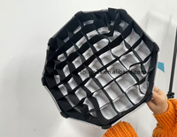 Mini boîte à lumière parabolique octogonale à dégagement rapide de 30 cm (11,8 pouces) avec grille Bowens, universelle pour éclairages de photographie en studio