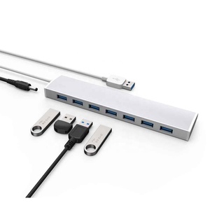 Sıcak satış 7-Port ince alüminyum <span class=keywords><strong>USB</strong></span> 3.0 <span class=keywords><strong>Hub</strong></span> 5Gbps veri transferi şarj Splitter fonksiyonu <span class=keywords><strong>Ethernet</strong></span> kullanımı için 3.0/2.0 <span class=keywords><strong>USB</strong></span> <span class=keywords><strong>Hub</strong></span> stok - Product Image 1