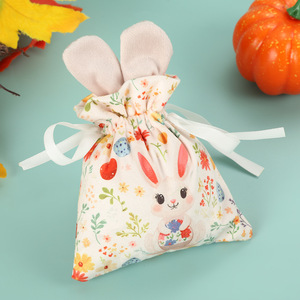 DAMAI Cute Rabbit Drawstring <b>Bags</b> with Bunny Ears - <b>Easter</b> Egg & Candy Storage <b>Bags</b>, Cartoon Party Favor Packaging Supplies - Product Image 1