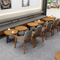 Ensemble table et chaises en bois massif de style industriel, taille et couleur personnalisées, pour café, bar, restaurant, maison publique
