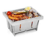 HM5101 vente chaude IGT table conception OEM camping en plein air barbecue portable pliant en acier inoxydable Barbecue grill
