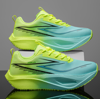 Chaussures de course ultra-légères pour hommes et femmes avec plaque en carbone, design sportif tendance, semelle intérieure EVA, chaussures de sport