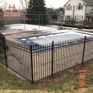 Cao an ninh vườn tòa nhà kẽm thép kim loại hàng rào Bảng điều chỉnh màu đen ngoài trời nhà vườn hàng rào lưới mắt cáo cổng - Product Image 3