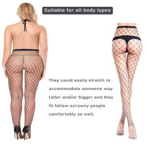 Vente chaude femmes longues Sexy bas résille résille Leggings collants maille bas Lingerie peau cuisse haute bas - Product Image 4