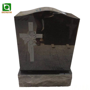 Cimetière personnalisé granit noir pierre tombale verticale pierre tombale - Product Image 4