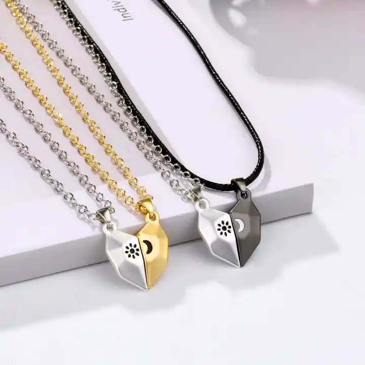 1 Pair Magnetic Couple Necklace Love Heart Shaped Pendant Alloy Neck Jewelry  Gift for Your Love C - Walmart.com