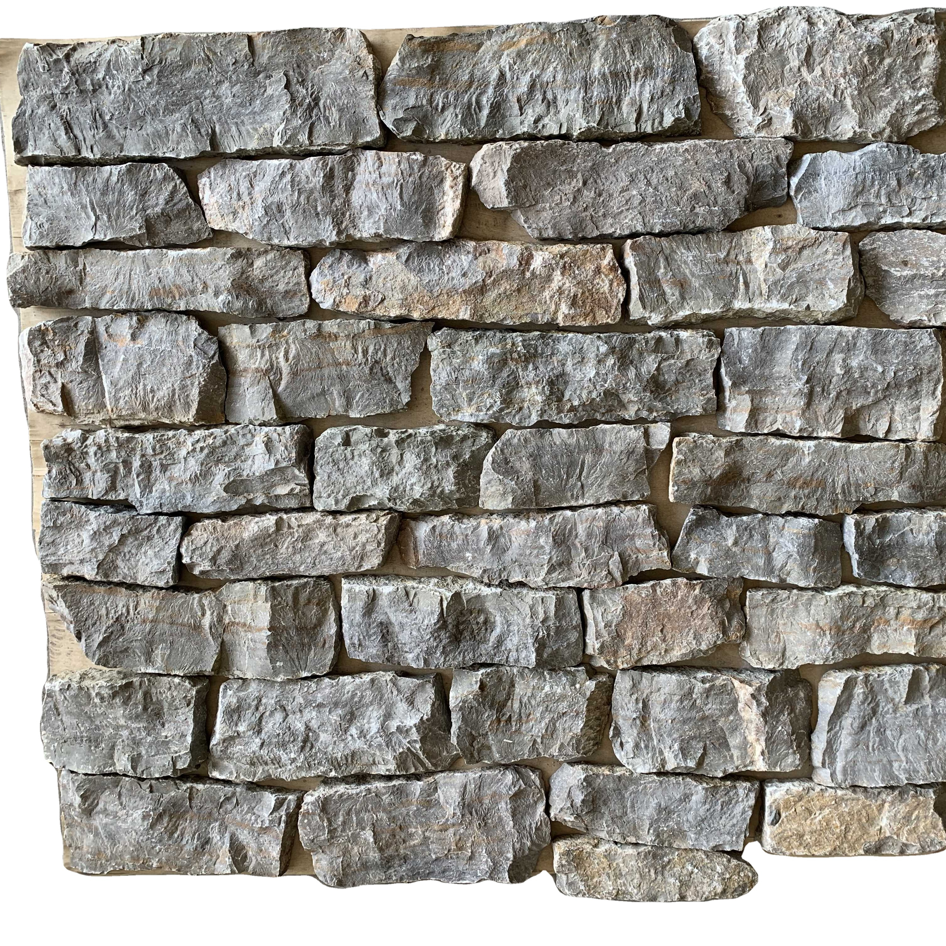 Натуральный раздельный камень коричневый известняк выступ Каменная Панель кирпичи облицовка стен