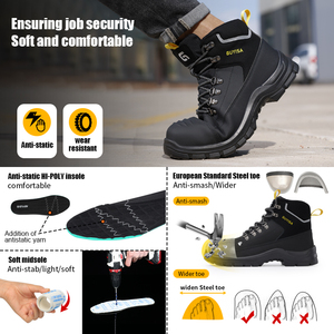 Stivali di sicurezza Unisex GUYISA Anti-smash Anti-foratura <span class=keywords><strong>scarpe</strong></span> Anti-puntura in acciaio antistatico materiale invernale <span class=keywords><strong>da</strong></span> <span class=keywords><strong>lavoro</strong></span> all'aperto-plastica in PU - Product Image 6