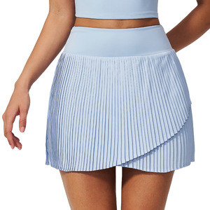 Women's Anti-Exposure Pleated Tennis Skirt with Built-in Shorts High Waist Activewear Skort for Sports Running Gym Training