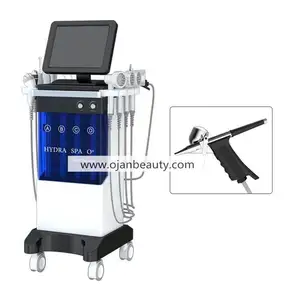 11 en 1 pdt led machine hydro eau dermabrasion oxygène injecter hydro machine faciale avec machine de recherche sur la peau pour salon de spa