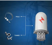 Mini cúpula de aleación de aluminio Cierre de empalme de fibra óptica conector rápido OPGW/ADSS accesorios de Cable POE GSM SDK conexión de red