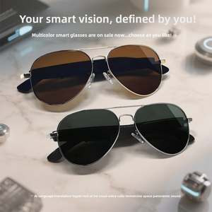 MZT-F18 Nouvelles lunettes intelligentes de traduction en <span class=keywords><strong>temps</strong></span> réel multilingues avec IA, Bluetooth, 100 langues, <span class=keywords><strong>écoute</strong></span> de musique, appels - Product Image 3
