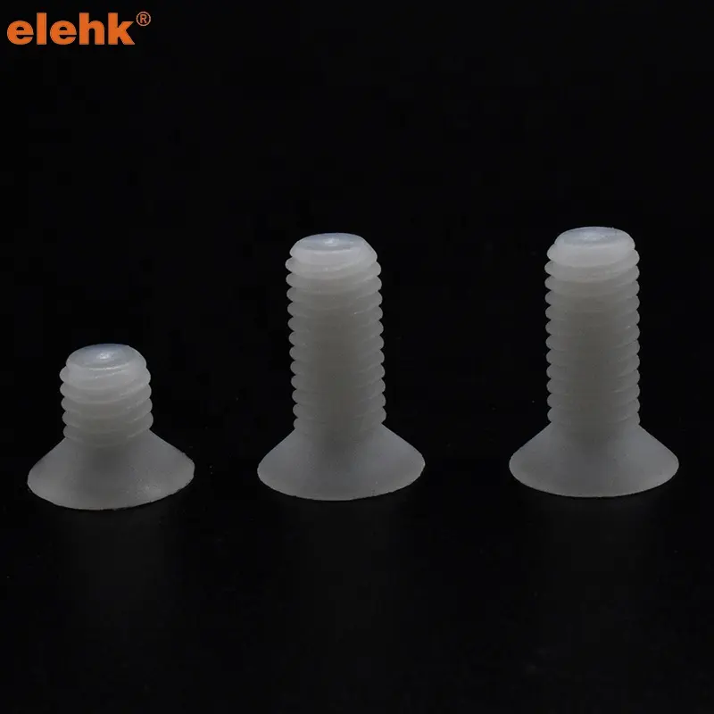 Elehk 1/2-13x2-1/2 "M16 trắng đen Nylon nhựa vít Nylon hình lục giác nylon Hex đầu vít