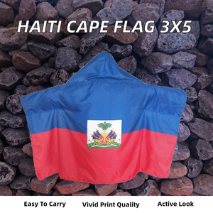 Флаг Гаити с цифровой печатью на алюминиевой основе и рукавами-флагами (90x150 см, 3'x5') для музыкальных фестивалей и карнавальных мероприятий - Product Image 2