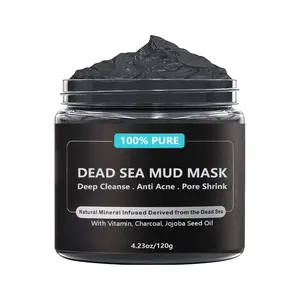 천연 스킨 케어 딥 클렌징 여드름 치료 모공 감속기 100% 순수한 얼굴 검은 사해 진흙 마스크