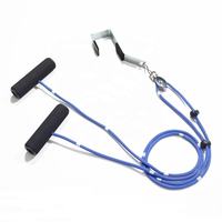 Corde à poulie pour exercices de fitness et thérapie de réadaptation PK-195, à accrocher au-dessus de la porte, avec poignée en mousse