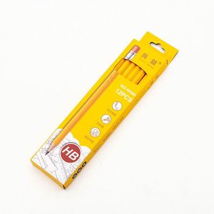 Juego de Lápices de Madera sin Sacapuntas de Calidad Hb para Niños, Dureza 2H, Madera de Balsa con Anillo de Goma Metálica para Uso Escolar - Product Image 4