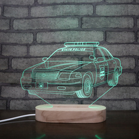 Lampe led ovale en bois en forme de lune, impression 3d conforme, offre spéciale