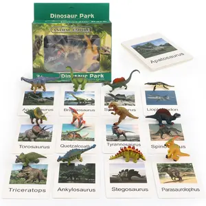 لعبة حيوانات منتسوري ، 12 قطعة ، للأطفال, لعبة على شكل ديناصور ، نماذج للحياة البحرية ، للحياة البرية ، لعبة متطابقة مع مجموعة بطاقات اللعب