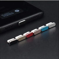 Port de données Type-C Prise anti-poussière USB Port de charge pour téléphone portable Trou d'alimentation Bouchon anti-poussière en métal