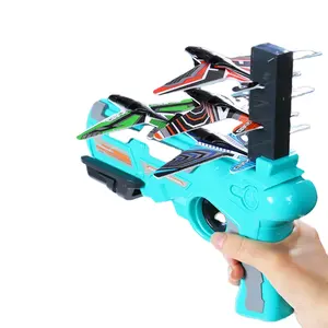 2023 New Summer Outdoor Gun Toys Launch Eject Flying Gliding Airplane Shooting toys For Children