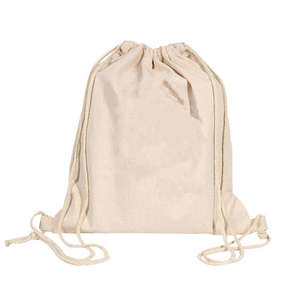 LINNA 35X38Cm Custom Eco-Friendly Soft Cotton Canvas Durable Logo Accept Plain Canvas <b>Drawstring</b> <b>Backpack</b> Zhejiang DZFBD3538 - Product Image 3