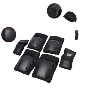 Ensemble de 6 protections pour genoux et coudes, en plastique, absorption des chocs, universelles pour le patinage à roulettes, pour adultes et enfants - Product Image 2