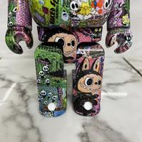 Vente en gros de figurines Bearbrick 400% en ABS, emballage en boîte colorée, figurine de collection en ABS, artisanat Bearbrick 400