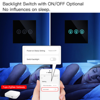 MOES Tuya ZigBee Interruttore Dimmer Intelligente Multi-Gang per Luci, Controllo Remoto RF Smart Life, Compatibile con Alexa Google, 1/2/3 Gang