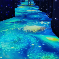 Écran LED interactif pour piste de danse magnétique, écran LED pour mariage, écran LED pour sol P3.91 P4.81, écran LED pour affichage au sol