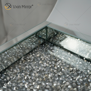 Hot Sale WXMT-019 Modern HomeDecor Silver Crushed Diamond Glass Square <strong>Mirror</strong> <strong>Trays</strong> - Product Image 4