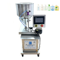 Machine de remplissage semi-automatique à piston 5-10000 ml avec trémie de 40 L et buse anti-goutte pour liquides, pâtes, crèmes et sauces
