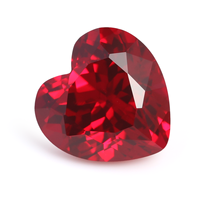 Rubis cultivé en laboratoire Rubis rouge de qualité supérieure Pierres précieuses synthétiques en vrac en forme de cœur Rubis de laboratoire de taille personnalisée de 1Ct à 10Ct