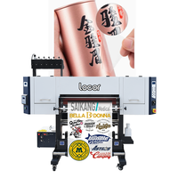 Impresora UV DTF Locor de 60 cm Tamaño A2 Rollo a Rollo para Impresión de Calcomanías en Película de Transferencia en Frío, Plotter con Laminadora y Cabezales XP600 3200