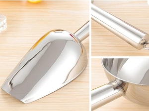 Pelle <span class=keywords><strong>à</strong></span> glace en métal Pelle <span class=keywords><strong>à</strong></span> glace en acier inoxydable Petite pelle <span class=keywords><strong>à</strong></span> bonbons en métal <span class=keywords><strong>pour</strong></span> <span class=keywords><strong>bar</strong></span> de cuisine - Product Image 2