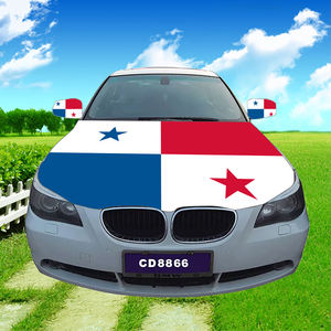 低価格カスタム高品質伸縮性ポリエステル製全車種対応カーフードフラッグ、リアビューミラーカバーフラッグ、カスタムパナマフードフラッグ - Product Image 2