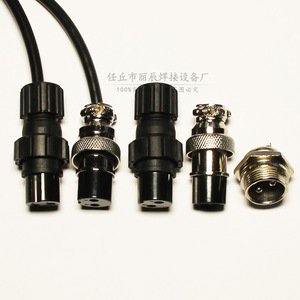 Metal Plug For Welding Torch 2 Core Aviation Connector With Knurled Grip And Screw Lock Design - Product Image 4