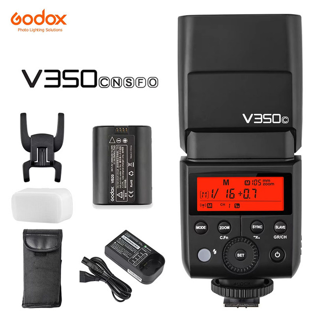 Godox V350 Professional TTL Autoflash 1/8000S HSS Li-ion Battery Foldable 2.4G Wireless On-camera Flash Light for for