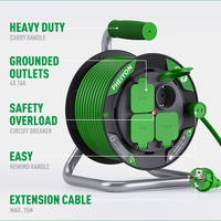 Enrouleur de câble Pheiyon GS certifié CE 4 voies IP20 IP44 15M 16A Type F Schuko Tambour de câble industriel Vente en gros B2B OEM ODM