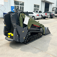 Spedizione gratuita diesel EPA mini skidster skid steer trattore macchine agricole forestali camminare dietro il caricatore skid-steer con attacco