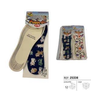 Solette per Bambini Tagliabili su Misura 25-38 Multi Taglie Design Cartoon - Product Image 1