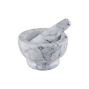 Prensa de <span class=keywords><strong>Ajo</strong></span> de Mármol y Granito 100% Natural, Utensilios de Cocina con Diseño Elegante Inspirado en la Naturaleza, Juego de Mortero y Pilón para Cocina Casera - Product Image 2