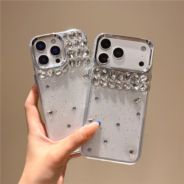 Bling Rhinestone Crystal Diamond Soft Phone Case Cover Back Pendant for iphone 17 Pro Max 16 Pro for Iphone15 Pro Max 14 13 case