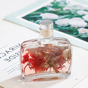 Oem ODM vuông thủy tinh khuếch tán chai 100ml 200ml trong suốt chất lượng cao công suất lớn hương liệu Stopper cấp thực phẩm - Product Image 3