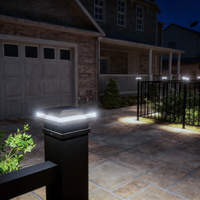 Luces LED Solares para Postes de 4x4 y 3x3, Impermeables para Exteriores, Decoración de Cercas, Terrazas, Patios y Jardines