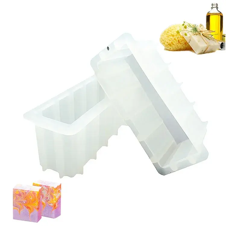 Handmade Long Loaf Soap Mold Rectangle Food Grade Silicone For Cake Baking Tool DIY Candy Toast Fudge Meatloaf Cold Process Soap